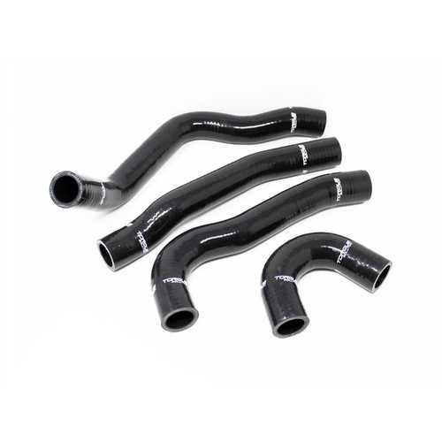 Torque Solution Silicone Radiator Hose Kit (Black) - Mitsubishi Evolution X 2008-2015