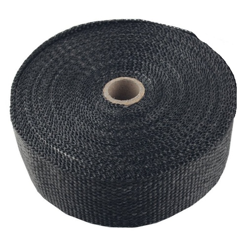 Torque Solution Fiberglass Exhaust Wrap (Black): Universal 1" x 50'