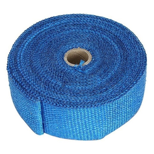 Torque Solution Fiberglass Exhaust Wrap (Blue): Universal 2" x 100'