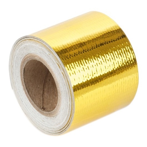 Torque Solution Gold Reflective Heat Tape: Universal 1.5" x 15'