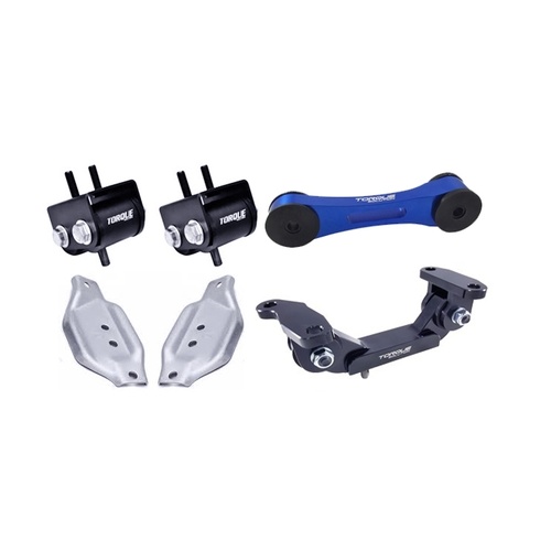 Torque Solution Engine / Trans / Blue Pitch Mount Kit w/ Mount Plates: Subaru WRX 2002-2014 / STi 2004+