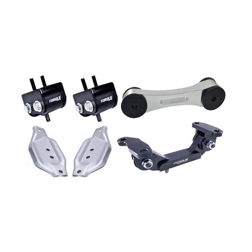 Torque Solution Engine / Trans / Silver Pitch Mount Kit w/ Mount Plates: Subaru WRX 2002-2014 / STi 2004+