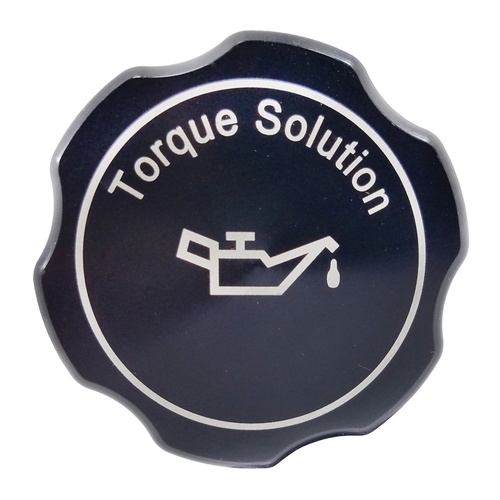 Torque Solution Billet Oil Cap Black - Subaru Engines