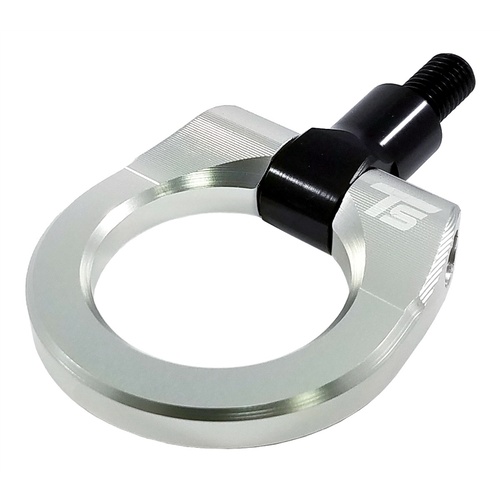Torque Solution Billet Tow Hook Tug Ring - Silver