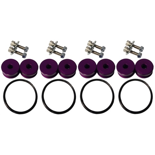 Torque Solution Billet Bumper Quick Release Kit Combo (Purple) - Universal