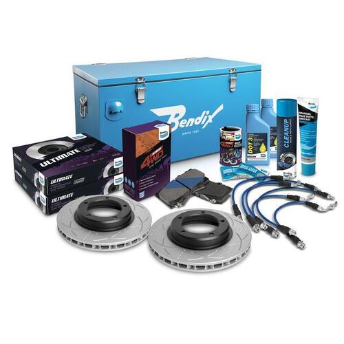 Bendix Ultimate 4x4 Brake Upgrade Kit Front Suits 4" for Landcruiser 90-19 (U4WD-BUK164)