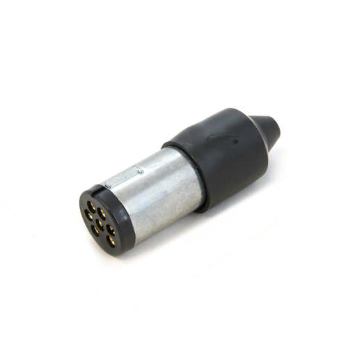 7 Pin small round metal trailer plug