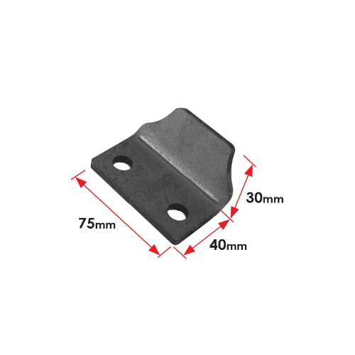 Chain block-Angled, 2 holes, 75 x 40 x 30mm