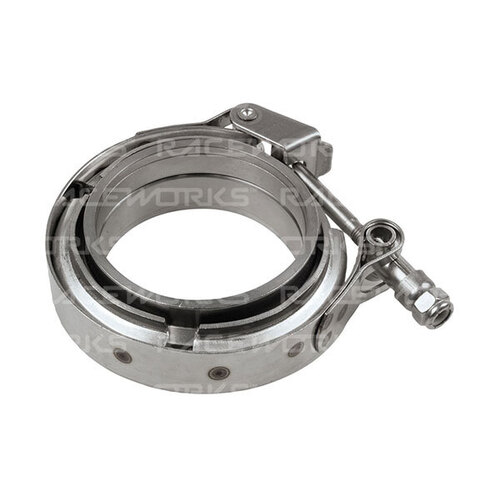 Raceworks 3.5" Stainless Quick Release V-Band Clamp & Flanges Kit  VBC-350