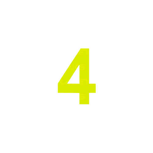 MVP CAMS Approved 15cm Day Glo Number 4