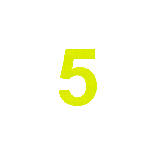 MVP CAMS Approved 15cm Day Glo Number 5