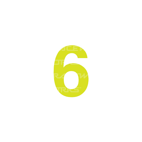 MVP CAMS Approved 15cm Day Glo Number 6