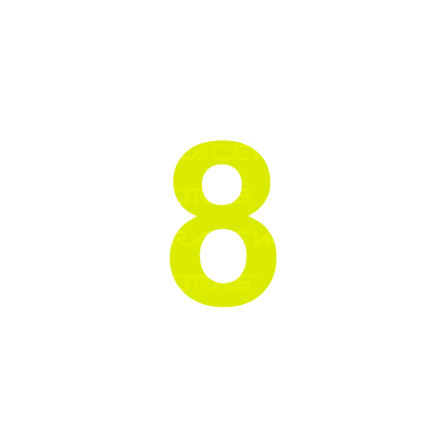 MVP CAMS Approved 15cm Day Glo Number 8