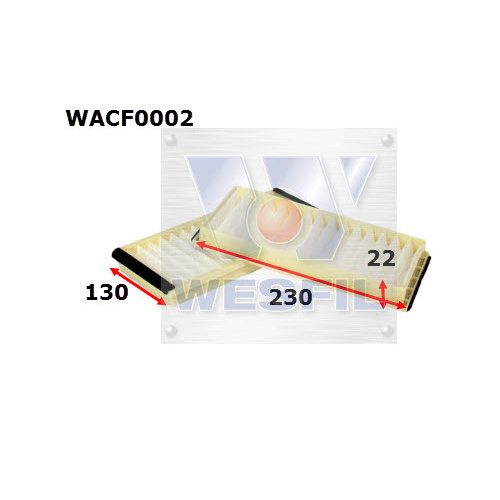 WESFIL CABIN FILTER - WACF0002