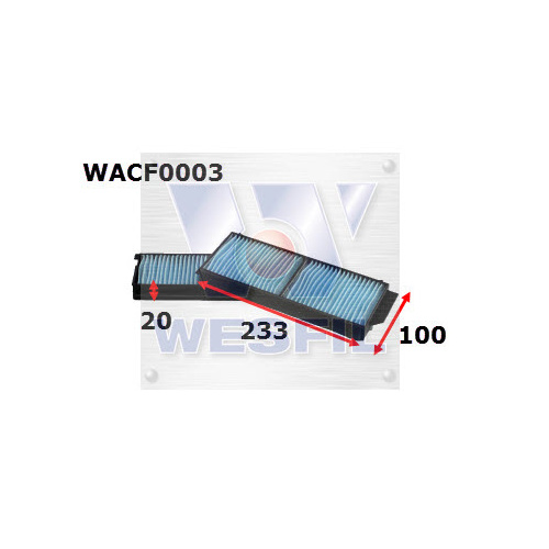 WESFIL CABIN FILTER - WACF0003