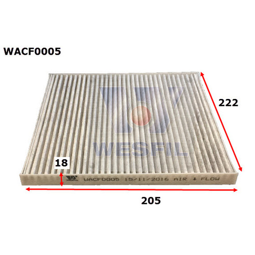 WESFIL CABIN FILTER - WACF0005