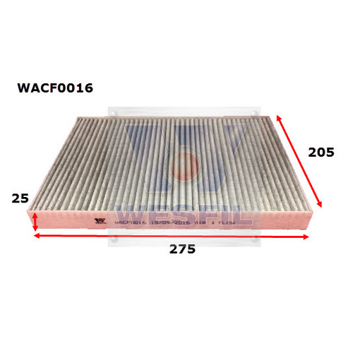 WESFIL CABIN FILTER - WACF0016