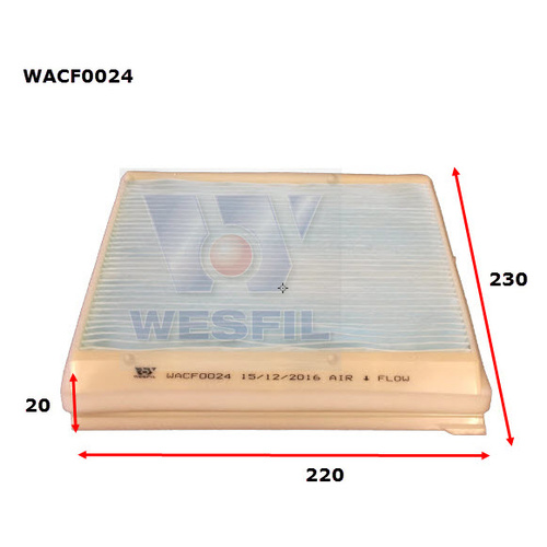 WESFIL CABIN FILTER - WACF0024