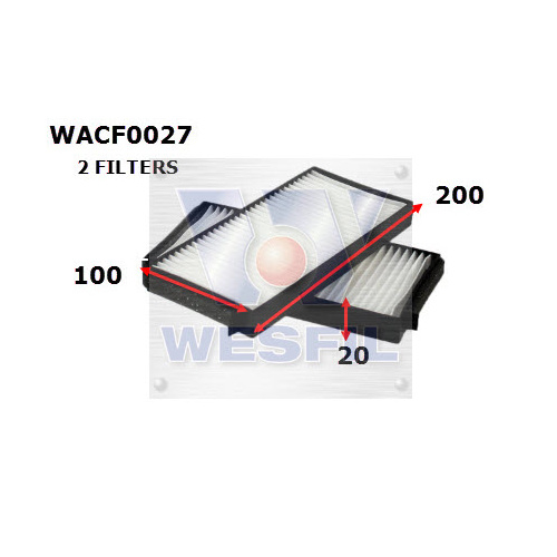 WESFIL CABIN FILTER - WACF0027