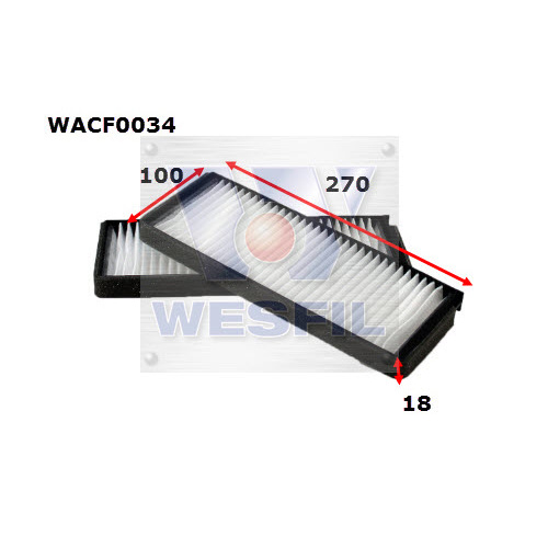 WESFIL CABIN FILTER - WACF0034