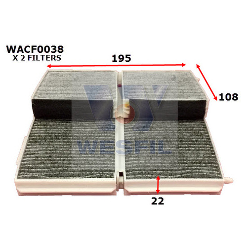 WESFIL CABIN FILTER - WACF0038