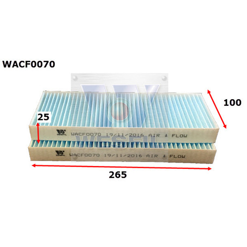 WESFIL CABIN FILTER - WACF0070