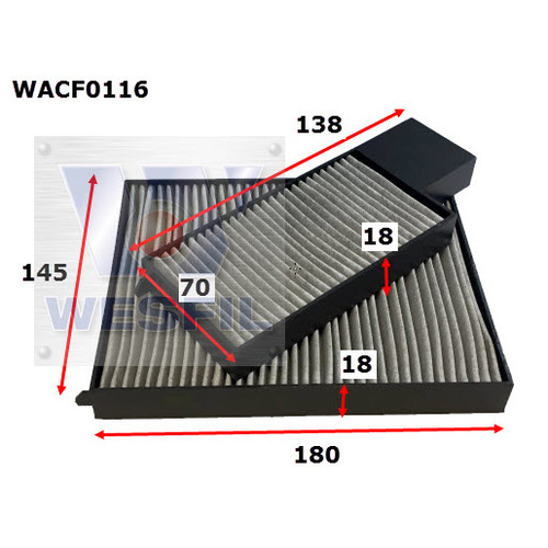 WESFIL CABIN FILTER - WACF0116