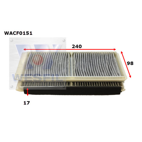 WESFIL CABIN FILTER - WACF0151