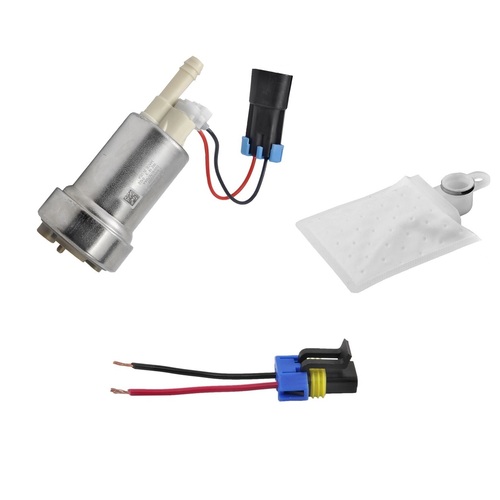 Walbro F90000267_45 HP In-Tank Fuel Pump 460lph W/Fitting Kit (e85 Compatible) 45 Degree Strainer