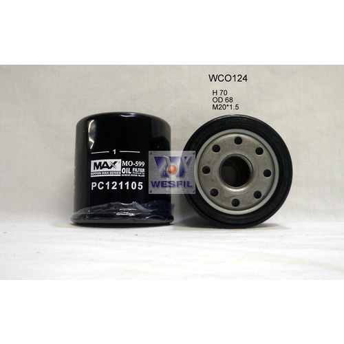WESFIL OIL FILTER - WCO124