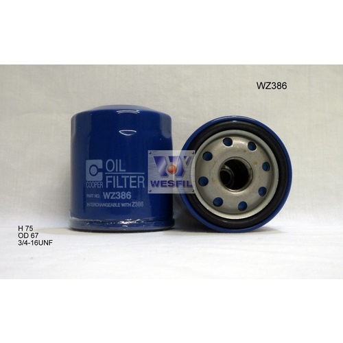 WESFIL OIL FILTER - WZ386