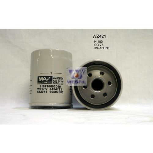 WESFIL OIL FILTER - WZ421
