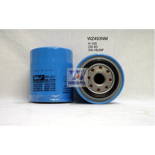 WESFIL OIL FILTER - WZ493NM