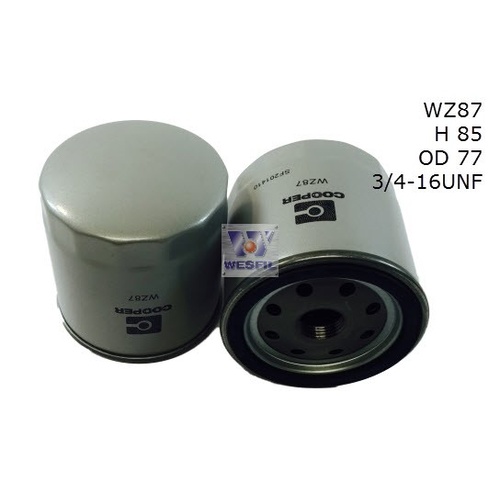 WESFIL OIL FILTER - WZ87