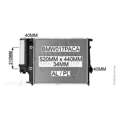 Adrad Radiator - BMW017PACA