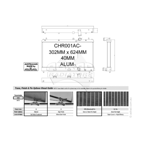 Adrad Radiator - CHR001AC-MN