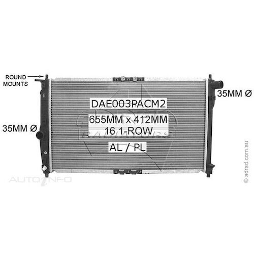Adrad Radiator - DAE003PACM2