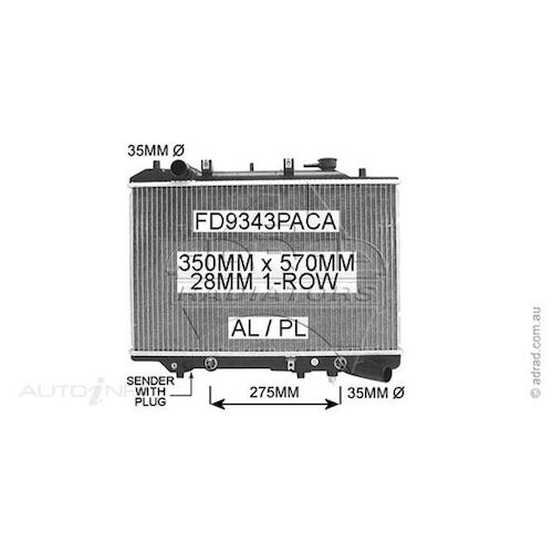 Adrad Radiator - FD9343PACA