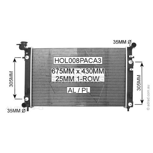 Adrad Radiator - HOL008PACA3