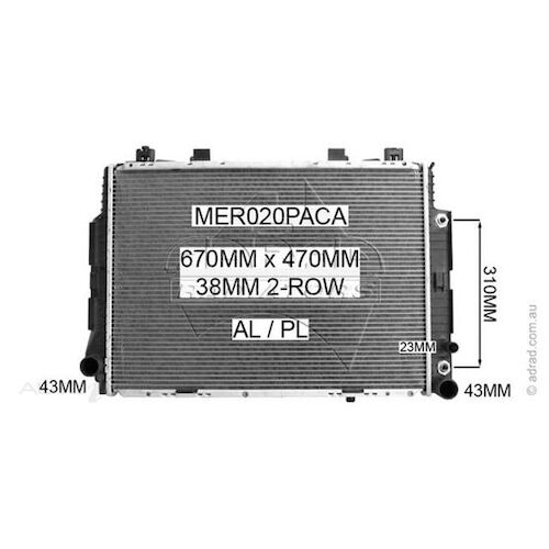 Adrad Radiator - MER020PACA