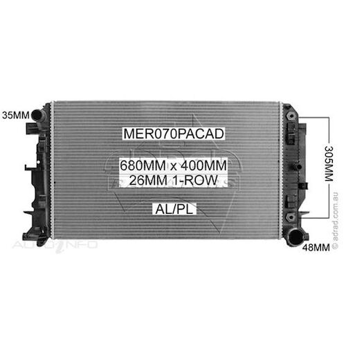 Adrad Radiator - MER070PACAD