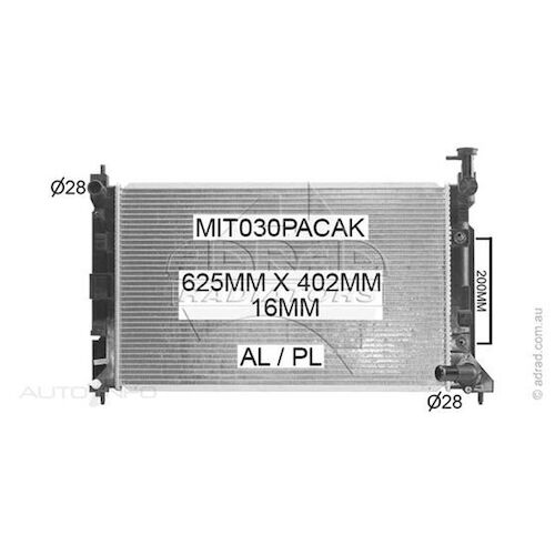 Adrad Radiator - MIT030PACAK