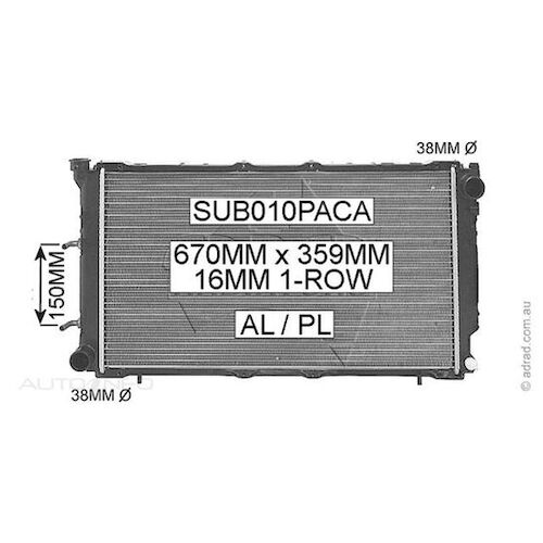 Adrad Radiator - SUB010PACA