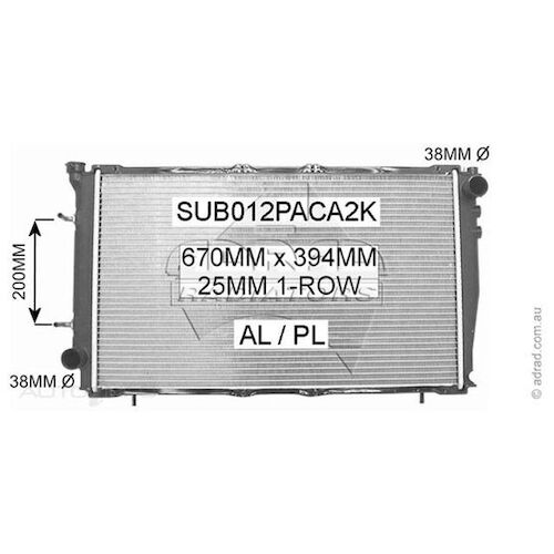 Adrad Radiator - SUB012PACA2K
