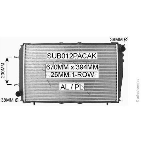 Adrad Radiator - SUB012PACAK