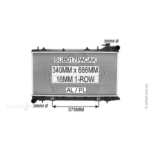 Adrad Radiator - SUB017PACAK