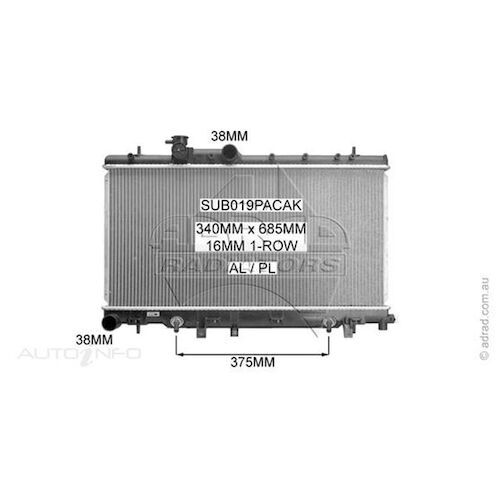 Adrad Radiator - SUB019PACAK