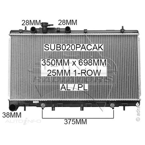 Adrad Radiator - SUB020PACAK