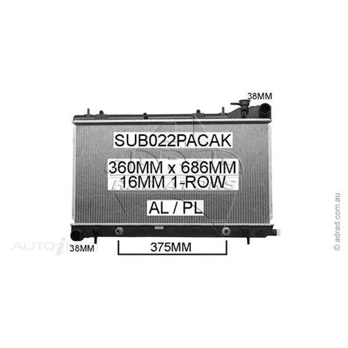 Adrad Radiator - SUB022PACAK