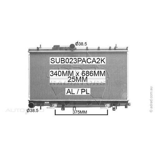 Adrad Radiator - SUB023PACA2K